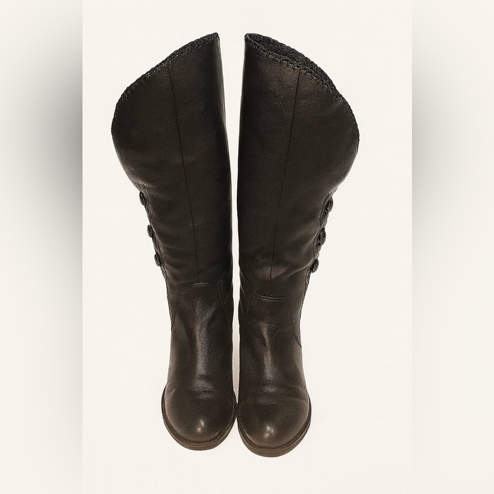 B Makowsky Naomi Black Leather Boot Womens Size 6.5 M US - Picture 3 of 5